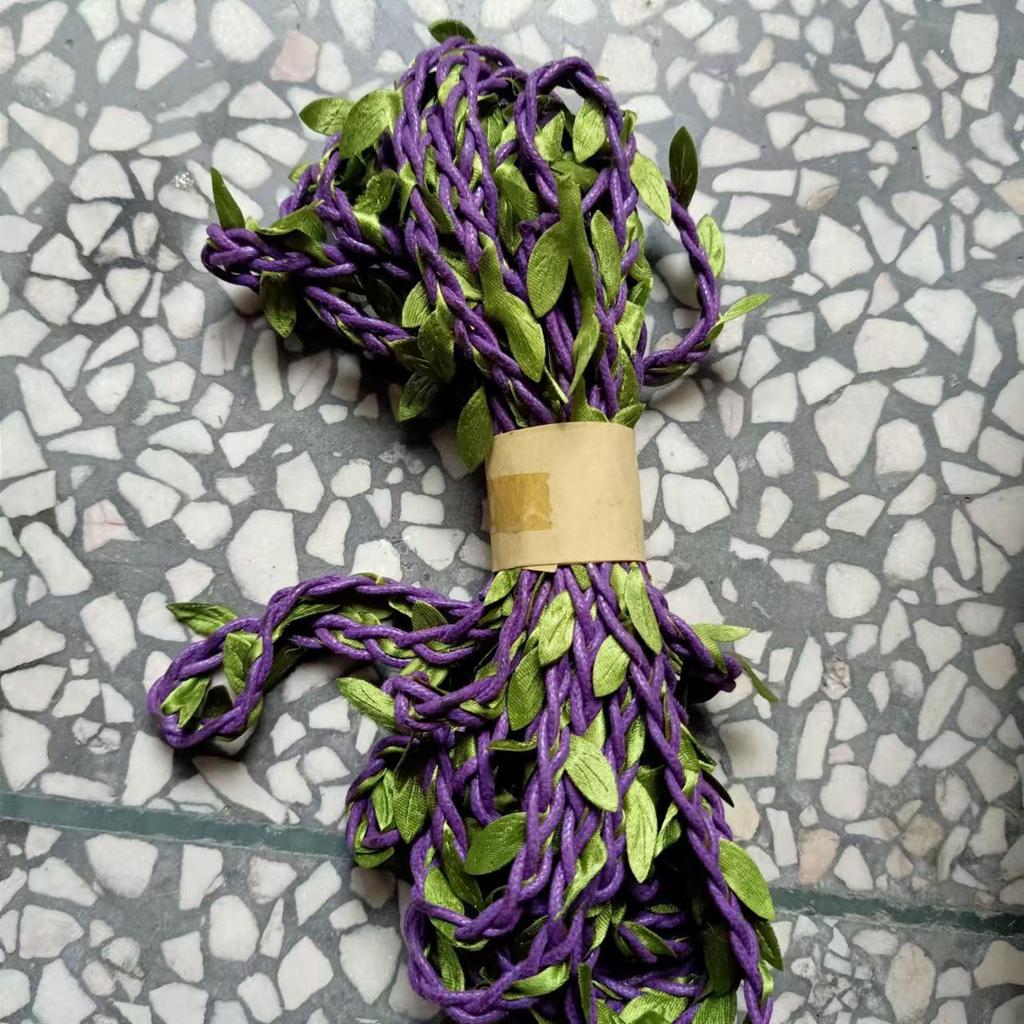 Forest Style Hemp Rope Vine with Green Leaves - Eco-Friendly DIY Kindergarten Decorations