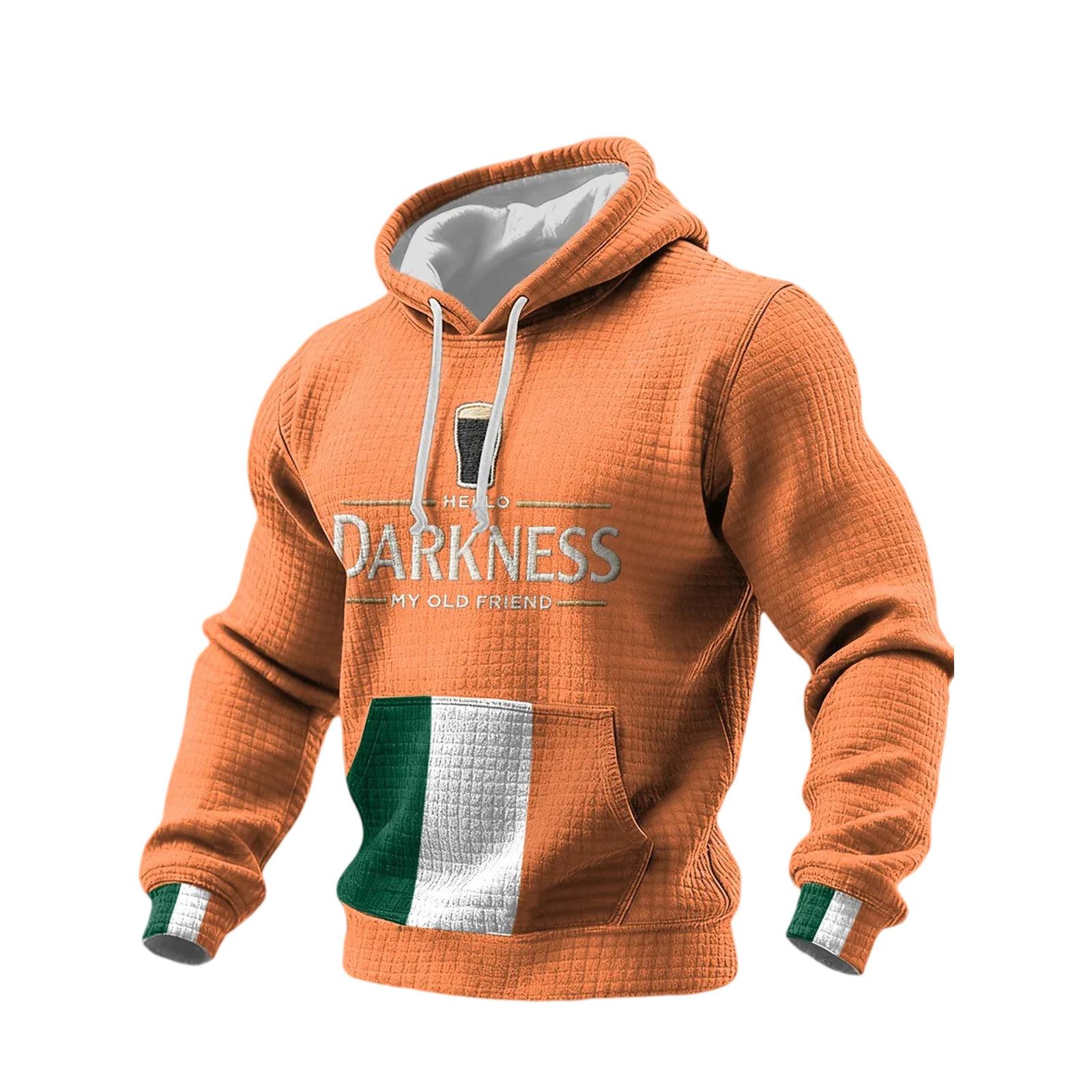 

Men s Long-Sleeve Casual Hooded Sweatshirt XL шафрановий