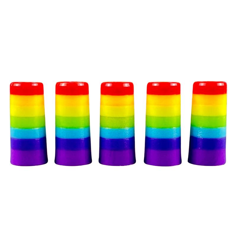 Suitable for Golf Sand Bar/digging Rod Rubber Sleeve 118 #9.1mm * 30mm * 14mm Rainbow Colorful Rubber Sleeve