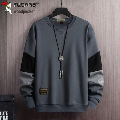 Men's Loose Fit Round Neck Long Sleeve Sweatshirt
