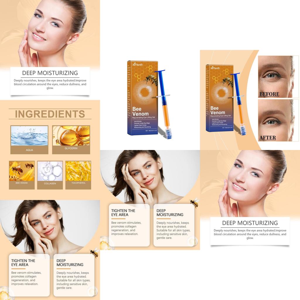 Ximonth Bee Venom Eye Firming Gel For Hydrating And Moisturizing Anti-aging Skin Care