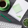 Notes autocollantes repositionnables - 1200 feuilles - vert pastel - 7,5 x 7,5 cm - 12 blocs