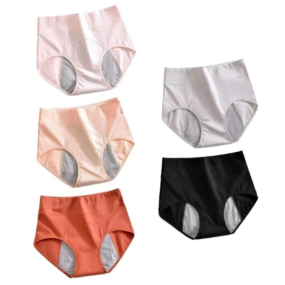 Leak Proof Menstrual Briefs High Waist Physiological Underwear Simple Period Pants  Women