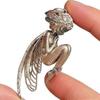 Vintage Style Silent Angel Fairy Pendant, 3D Detailed Winged Elf Charm for Jewelry Making