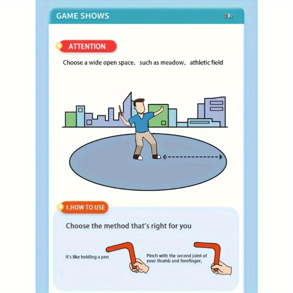 Soft and Safe High-Density EVA Material Boomerang | Outdoor Activity, Boy Toys Flying Around, Boomerangs, Spinning Frisbee