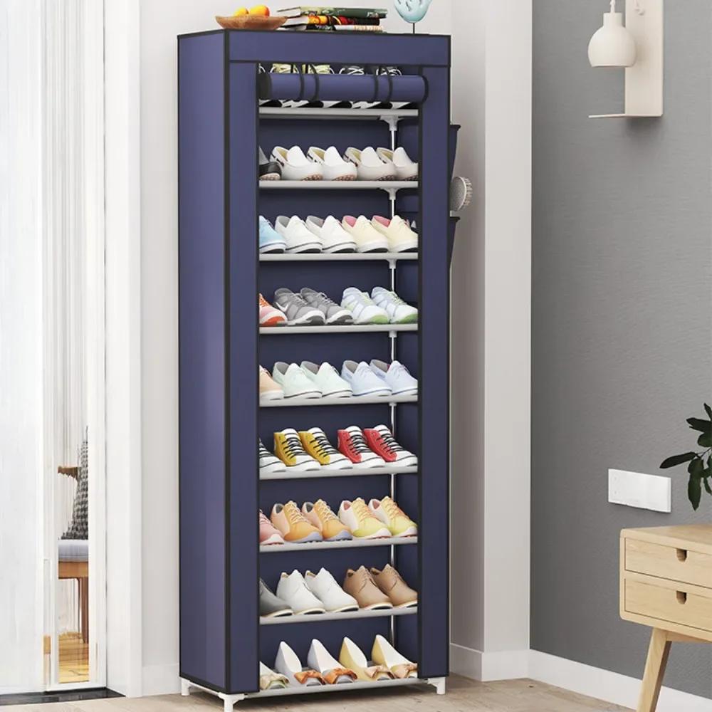 Multi Layer Shoe Cabinet Dustproof Waterproof Oxford Fabric Shoes Racks Nail Free Assembly Thickened Partition Fabric Lockers
