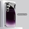Purple Lens Pattern 2D Phone Case for Samsung S26 S25 S24 S23 S22 S21 S20 A56 A36 A16 - Electroplated Glass Protective Cover