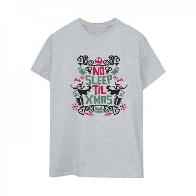 Womens/Ladies The Nightmare Before Christmas No Sleep Til Xmas Cotton Boyfriend T-Shirt