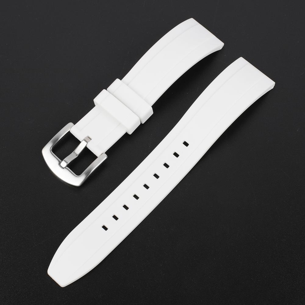 Óraszíj Minőségi gumi óraszíj 18mm 20mm 22mm 24mm Sport óraszíj Fekete zöld csuklópánt gyorskioldó rugós rúddal