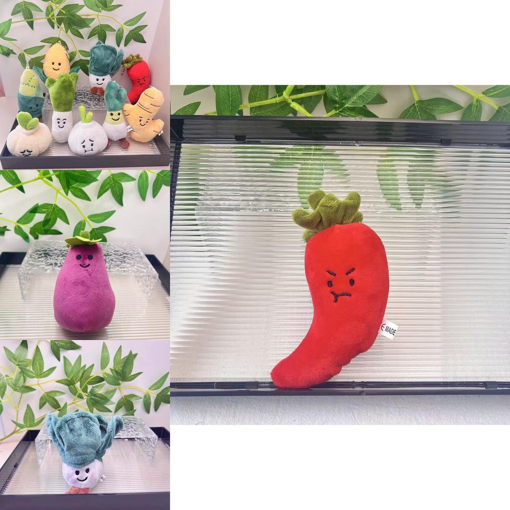 Charming Plush Vegetable Hang-on Keychains Featuring Lovable Garlic Onion Pepper And More