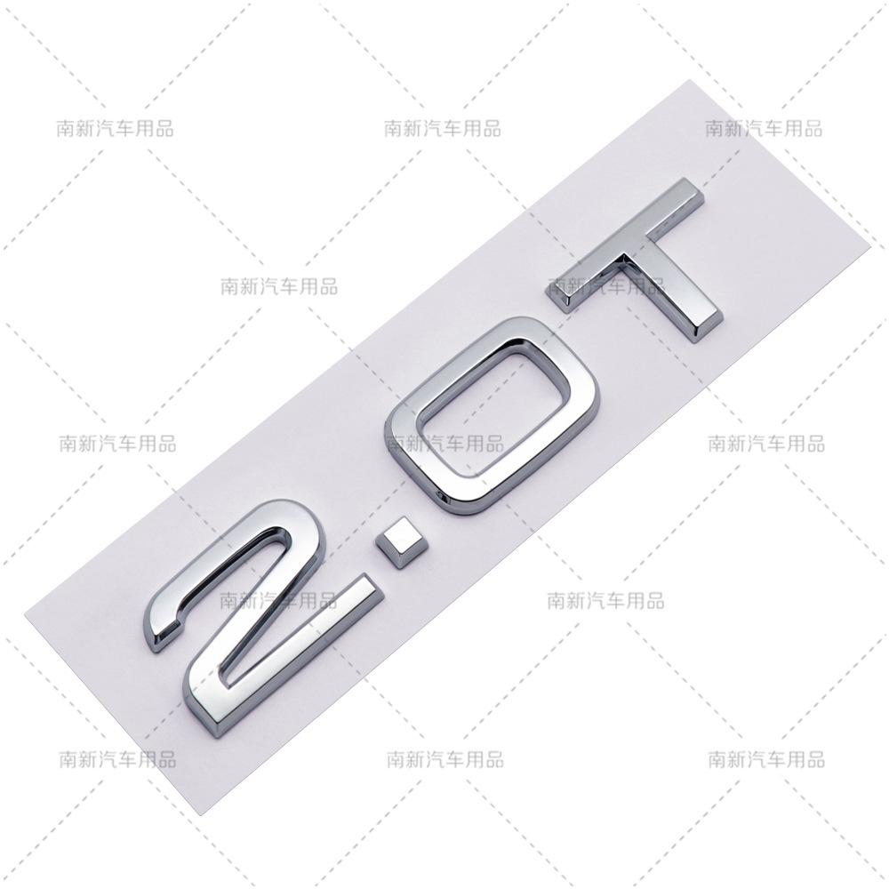 Suitable for B A3A4A5A6A7Q3Q5Q7 logo, displacement label, 2.0T, 1.8T, 3.0T logo car sticker emblem