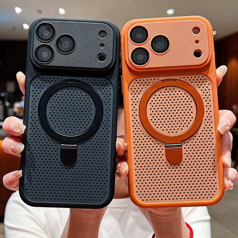Honeycomb Magnetic Kickstand Phone Case for iPhone 17 Pro Max
