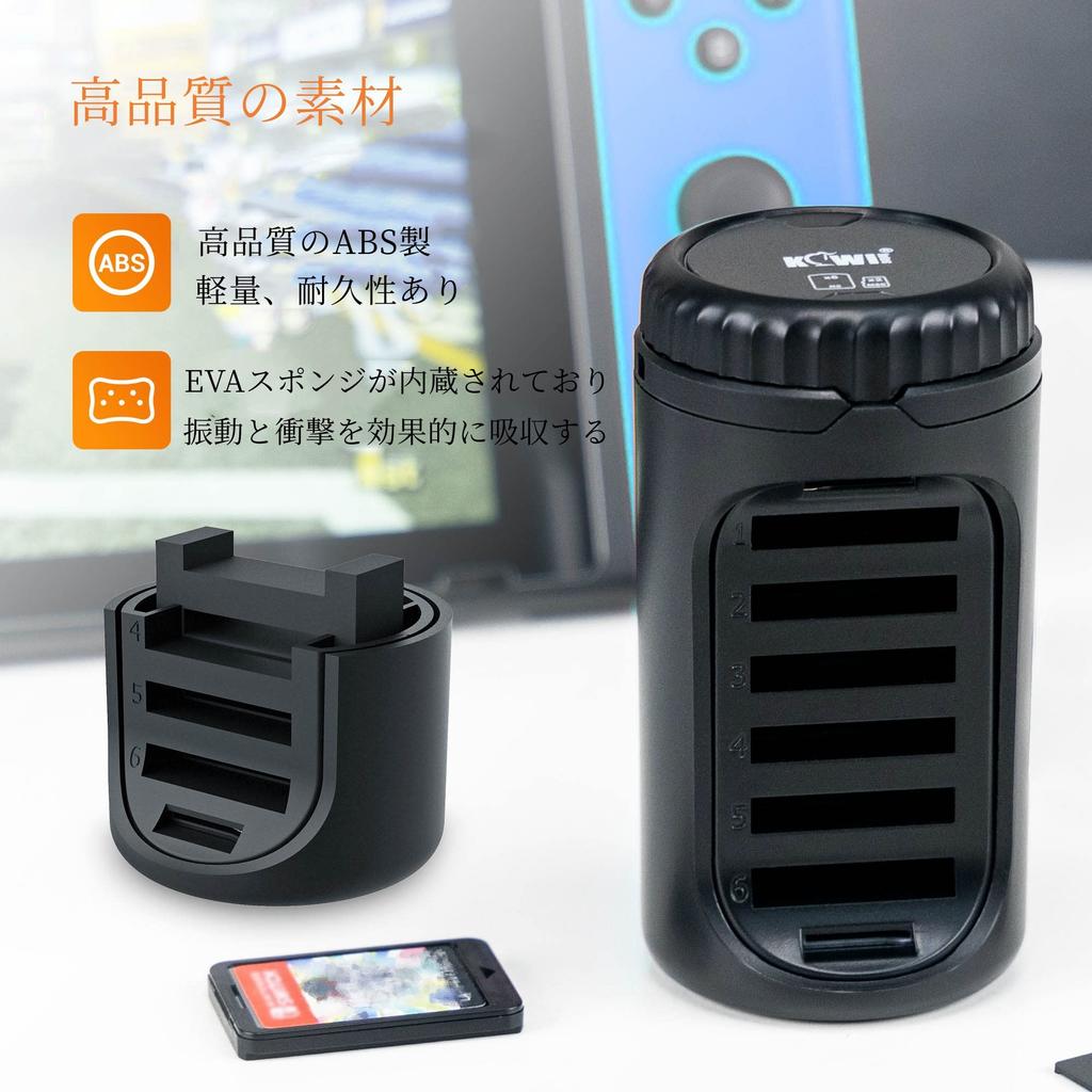 KIWIFOTOS Soft Case for Holds 6 Switch Cases 2 Micro with Strap Switch, + SD/TF Cards, Splash-Proof, Dustproof, Pressure-Resistant, Shock-Resistant,
