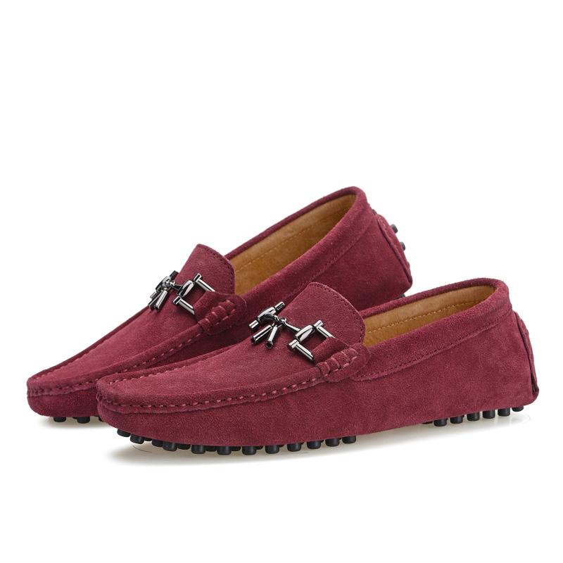 FashionBritish Style Fashion Moccasins Men Casual Shoes Comfy Breathable Leather Loafers Men Brand Boat Shoes Flat Designer Suede Comfy
