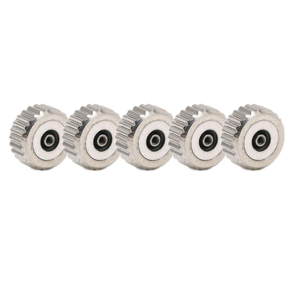 Watch Crown Spare Parts Silver Gold Steel Watch Head for Watch Replacement Accessories6.5mm Flat Hole