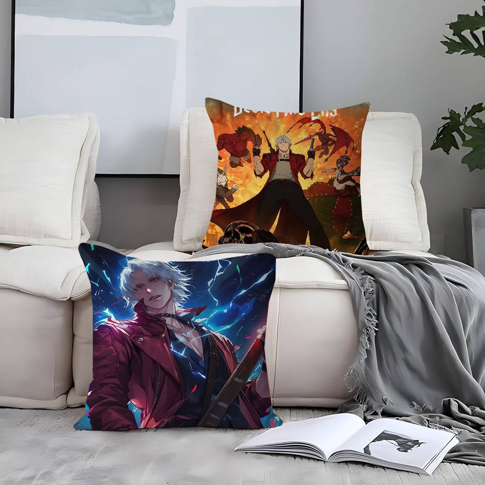 D-Devil May CryS Pillow Case Removable Washable Cushion Cover – All-Season Soft Linen