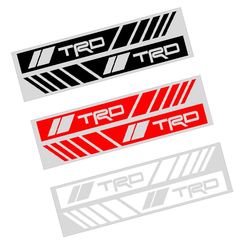2PCS Car Rear View Mirror Side Stripe Badge 3D Sticker Car Styling for Toyota TRD Chr Corolla Yaris Rav4 E150 E120 Land Cruiser 200