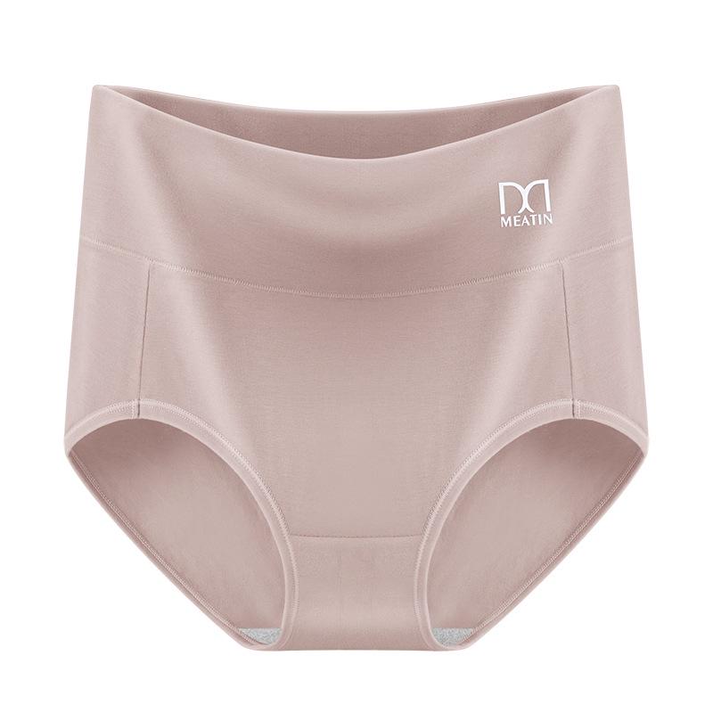 Meiya Ting Classic Women's Mid-Rise Cotton Briefs: Solid Color, Breathable, Antibacterial Crotch