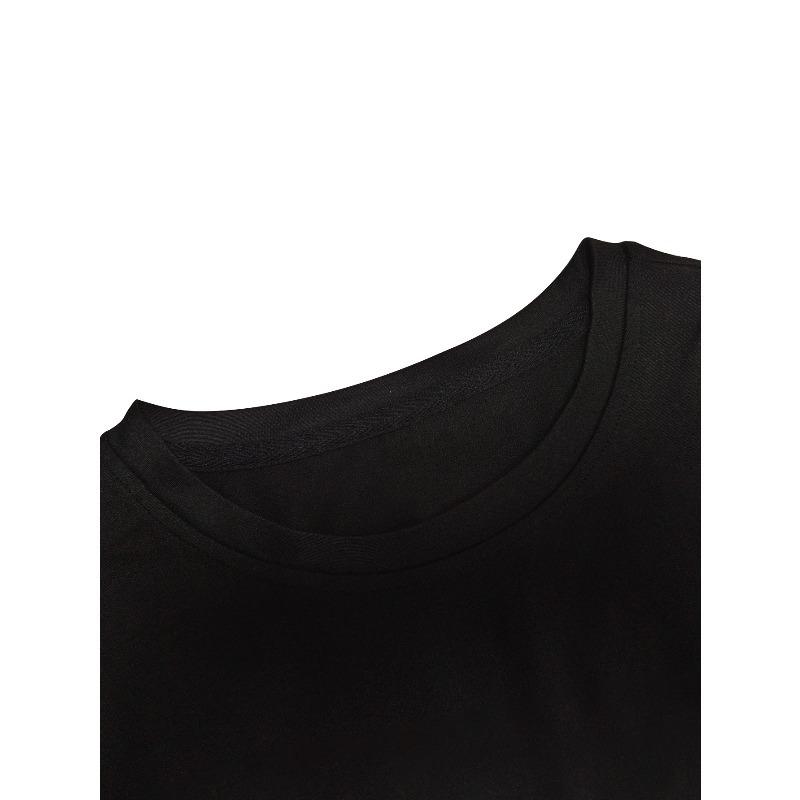 Europäische Größen Herren-Freizeit-T-Shirt mit Aufdruck aus synthetischen Edelsteinen und Dreadlock-Cartoonfiguren, bequemes, atmungsaktives Stretchmaterial