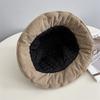 Corduroy padded short eaves bucket hat women autumn and winter thickened warm simple wind fashion basin hat men