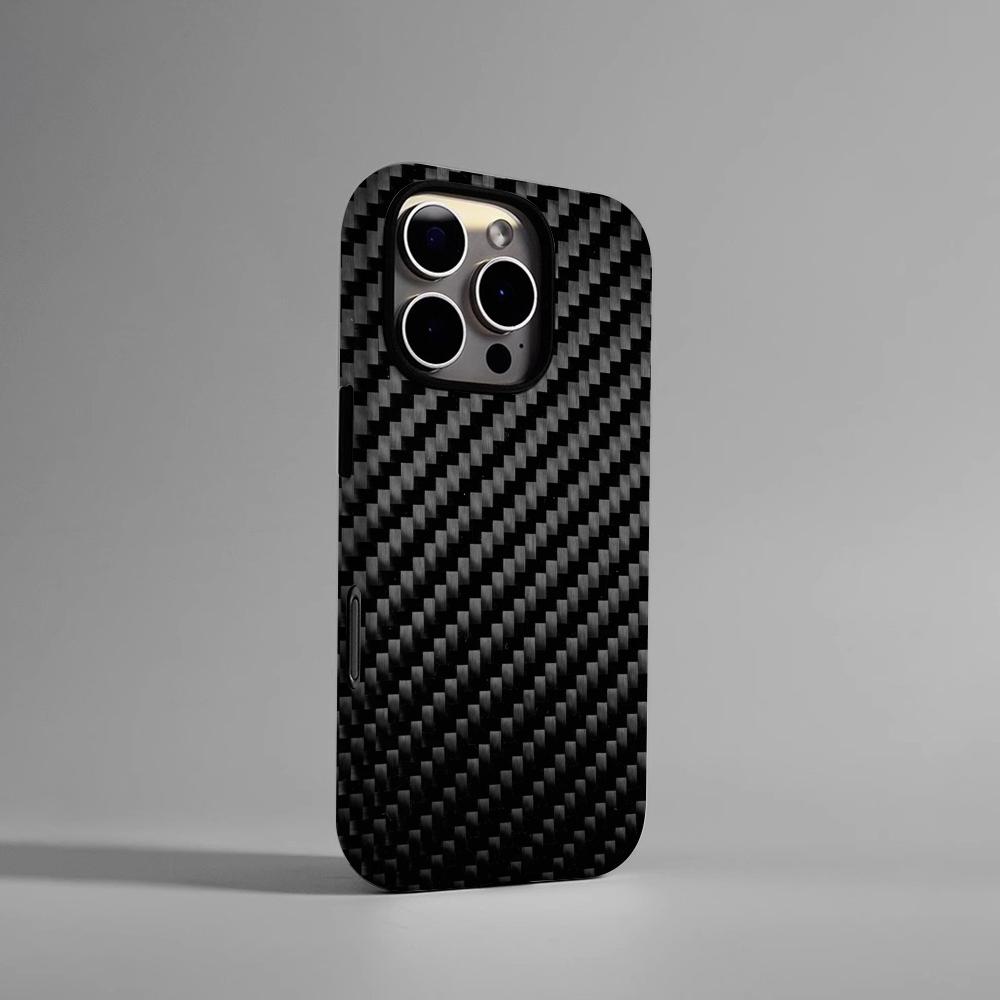 Carbon Fiber Pattern Painting Phone Case Hard PC For IPhone 16Promax 16 15 14 13 12 11 Pro Max Plus Glossy HD Cover