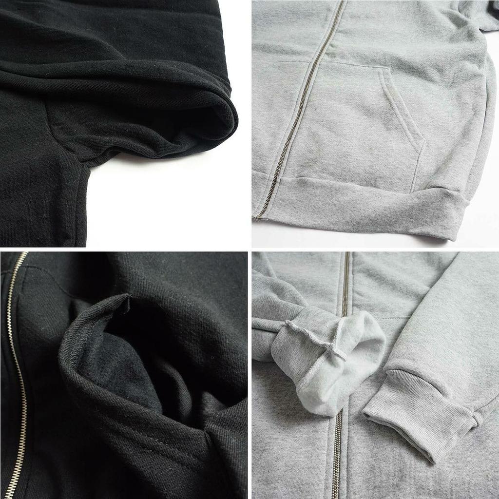 LOSANGELES APPAREL HF10 14oz Heavy Fleece Hooded Ash XXL Zip-Up Sweatshirt, Gray,