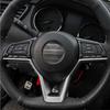 Carbon Fiber 2X Inner Steering Wheel Decor Cover Trim For Nissan Sentra 2020-22