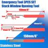 3dílná sada nástrojů pro otevírání oken, Nerezový nouzový nástroj, Nástroj pro otevírání zaseknutých oken, Protiskluzová rukojeť, Domácí otvírač oken Nouzová sada nástrojů