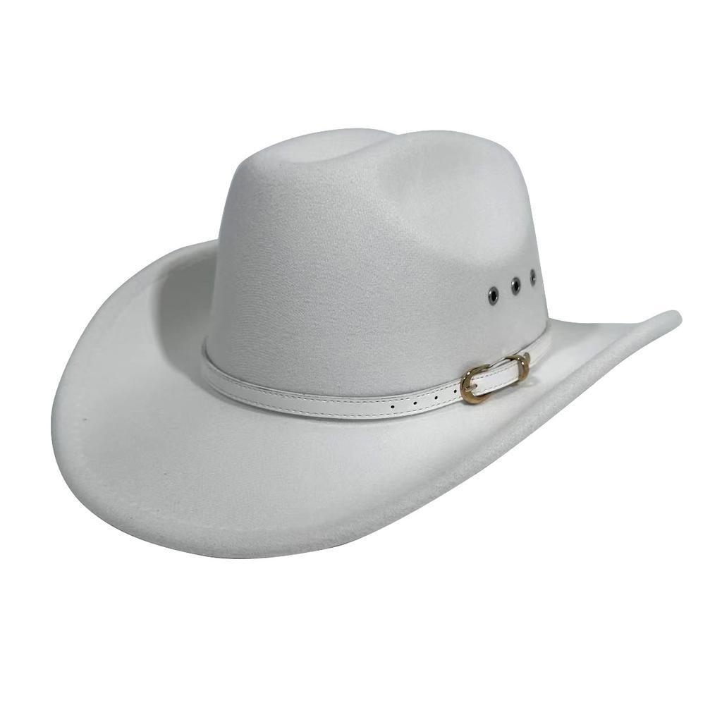 New Western Cowboy Hat One-Word Top Hat Big Eave Hat European And American Fashion Ethnic Style Jazz Hat