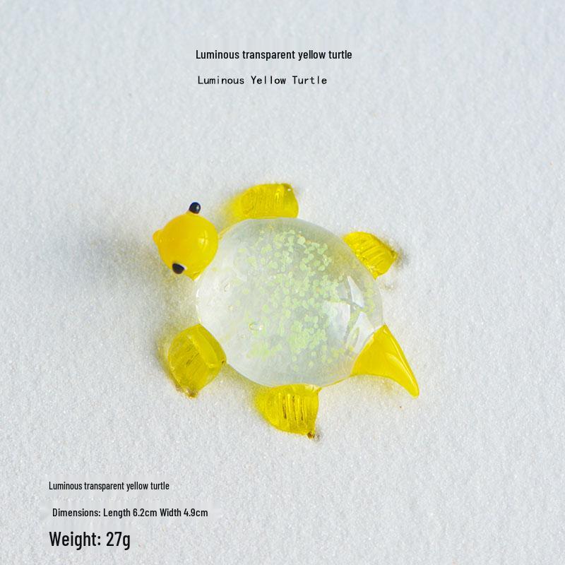 Handcrafted Glass Cartoon Animal Ornaments - Crab & Turtle Decor