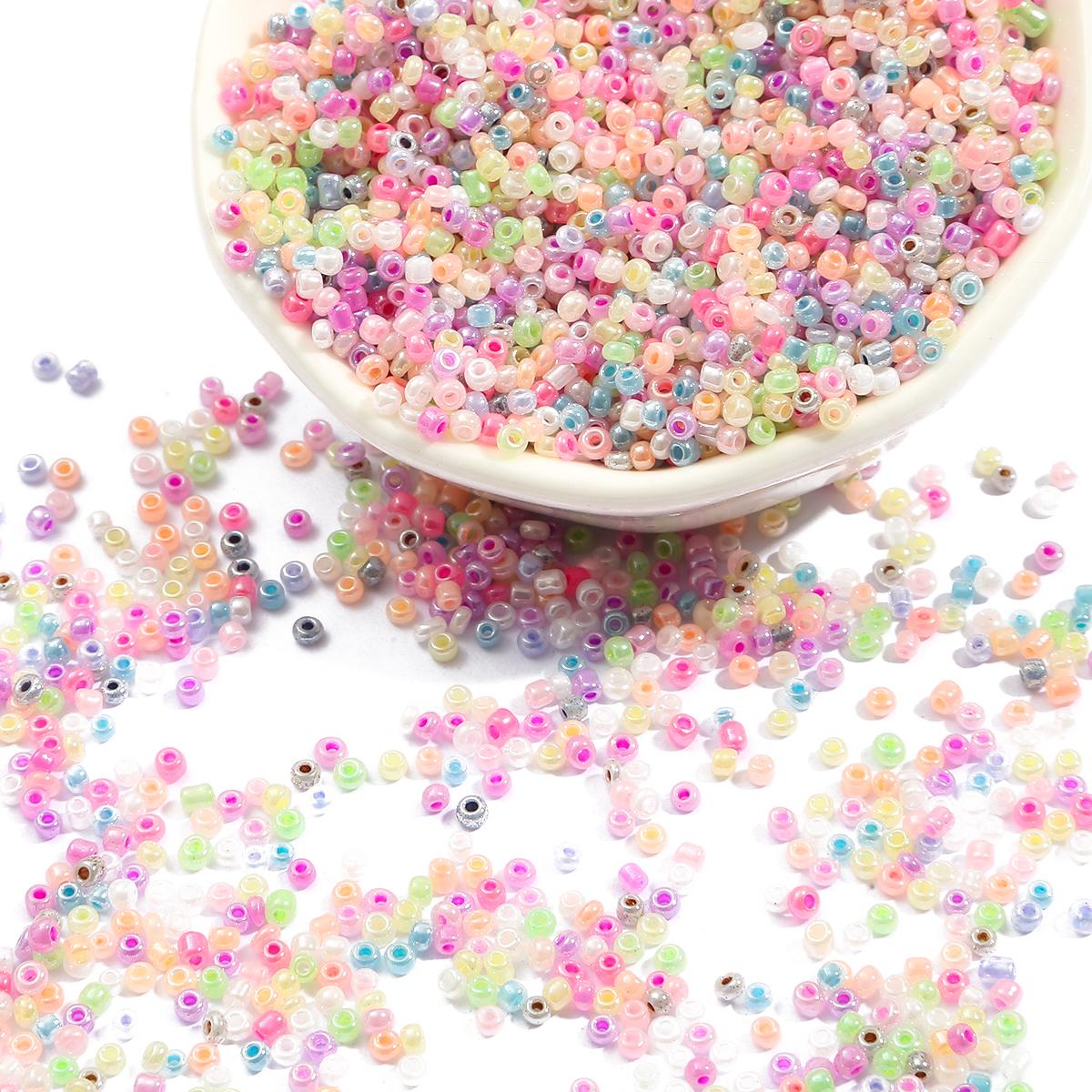 

500/1000 шт. стеклянные бусины кремового цвета, подвески для изготовления ювелирных изделий, аксессуары, браслет «сделай сам», ожерелье 3mm 500pcs