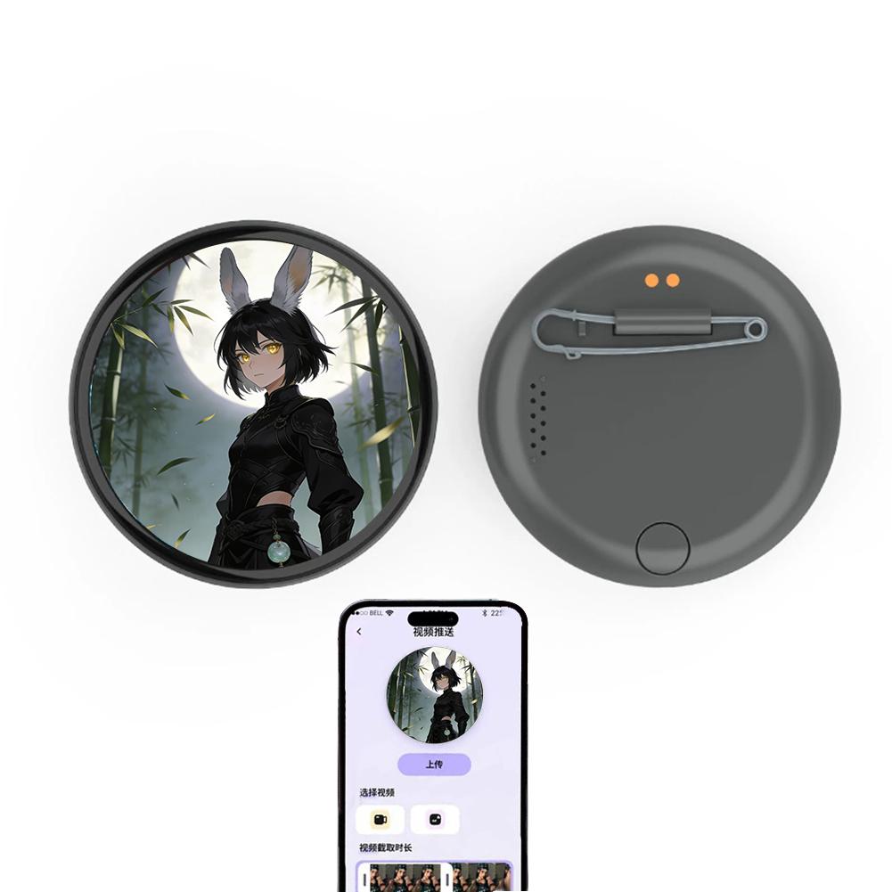 Bluetooth Pixel Led Badge Smart Digital Badge Pin With App Control Custom Gif Display Moving Text Name Tag For Anime Backpacks