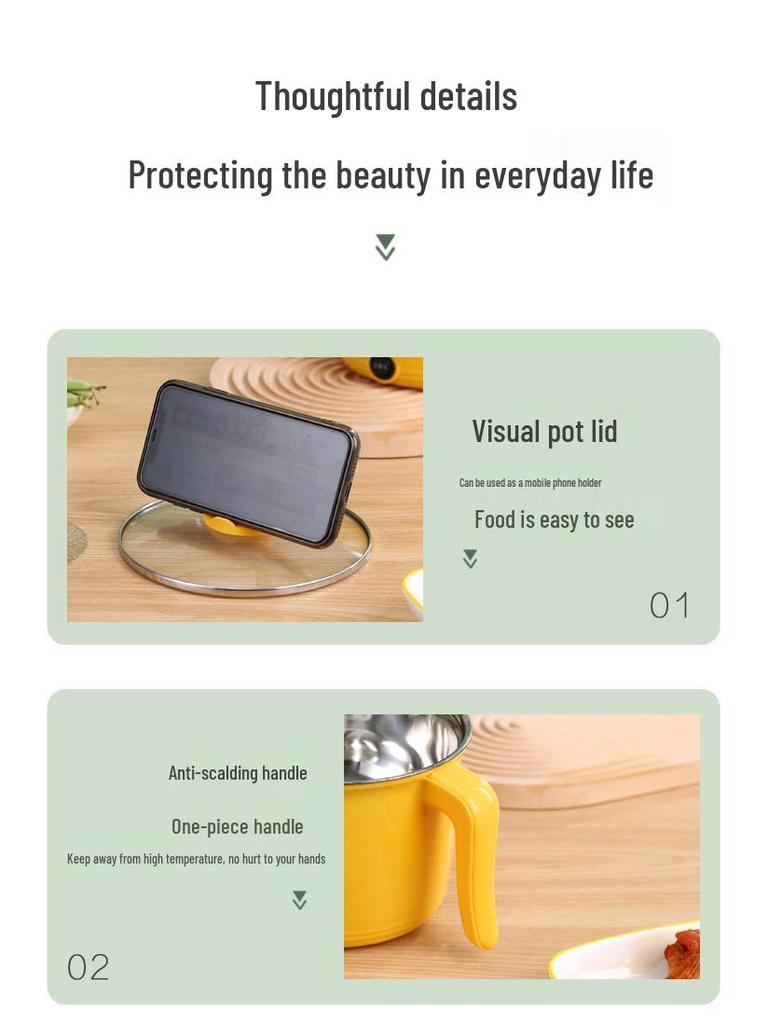 Little Yellow Duck Non-Stick Multifunctional Electric Cooker: Dorm-Size Electric Hot Pot and Frying Pan