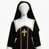 New Nun Cosplay Costume Halloween Role Play Gothic Sister Dress Set for Women Party