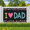 Colorful Hearts Father's Day Banner Decorative Pattern Father's Day Decoration Vibrant Colors Heart Design Heart Design Banner