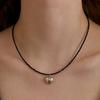 Volume Heart Onyx Necklace