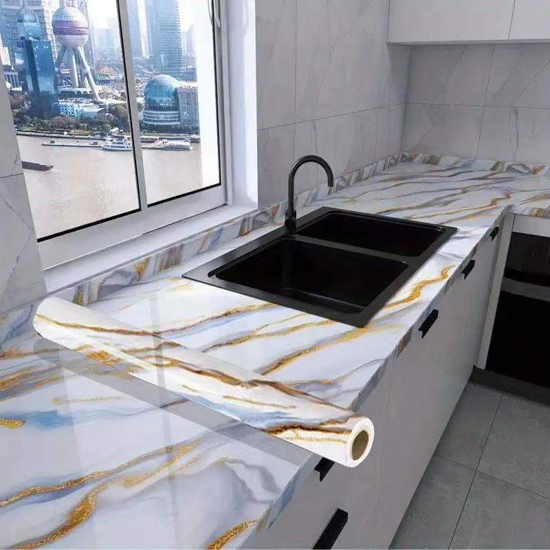 Waterproof and Oil-resistant Kitchen Sticker Countertop Table Top Stove Surface Self-adhesive Wall Paper