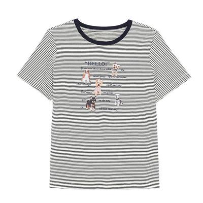 Betu Women's Graphic Striped Color-Block T-shirt