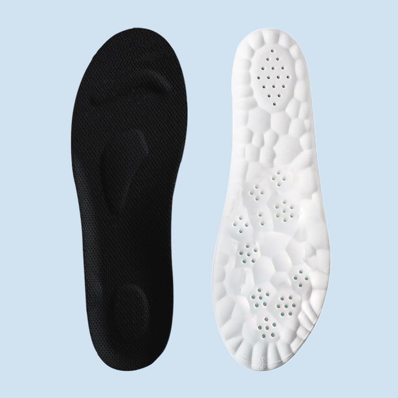 Breathable Highly Elastic Shock-absorbing Arch Support PU Latex Insoles - Memory Foam Soft Shoe Pads for Men Women Shoe Soles