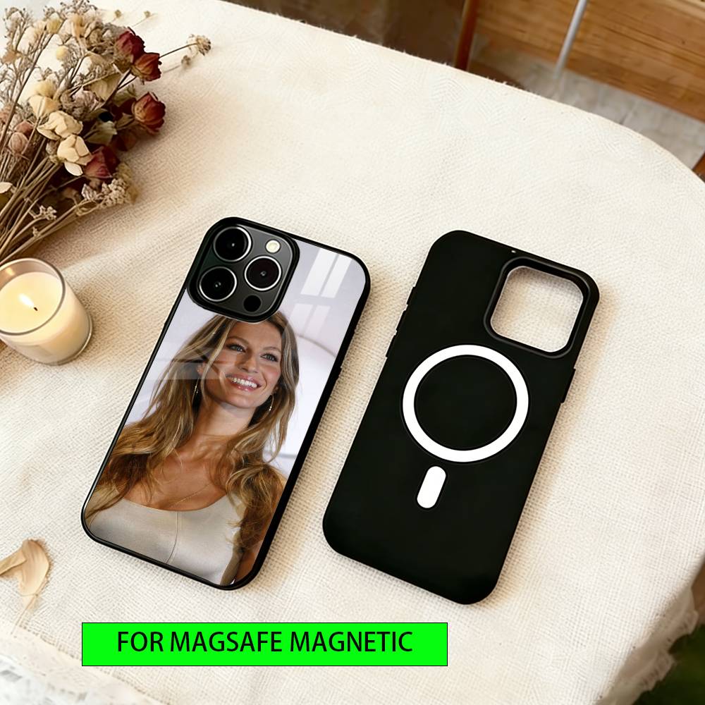 Gisele Bundchen Phone Case Magnetic with Magsafe Wireless Charging For iPhone17,16,15,14,13,12,11 Plus,Pro