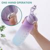 24 Oz Water Bottle with Times To Drink and Straw, Motivational Drinking Water Bottles with Carrying Strap, Leakproof BPA & Toxic