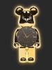Modern Light Wall Clock Bear Large Led Clocks Wall Home Decor Crystal Silent Wall Watch Interior Lamp Living Room Decoration
