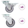 Vidaxl 12 Swivel Castors, 50 Mm