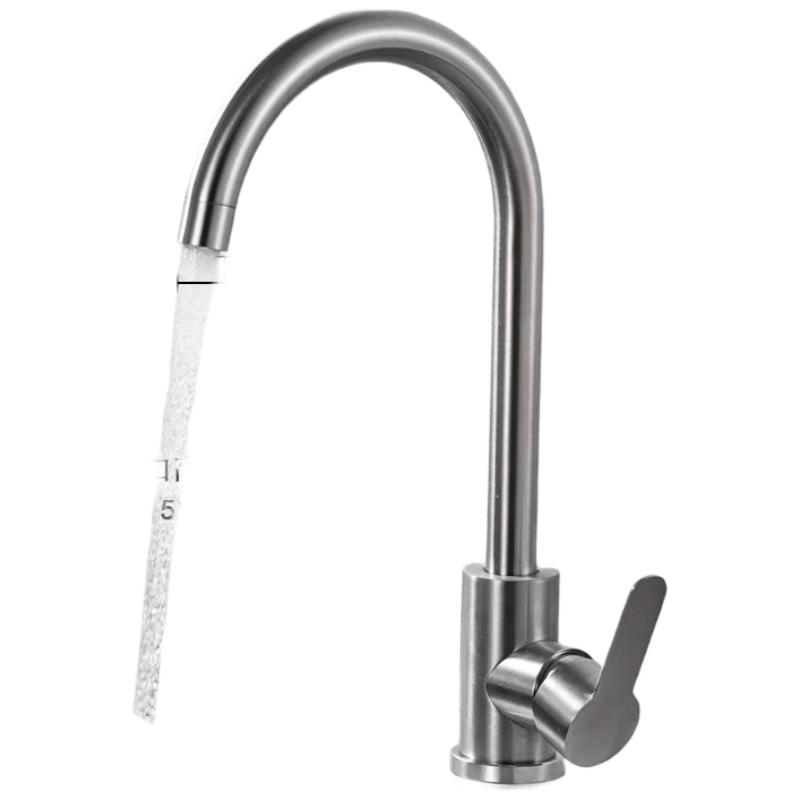 Zaokang Stainless Steel Universal Swivel Kitchen Faucet Standard