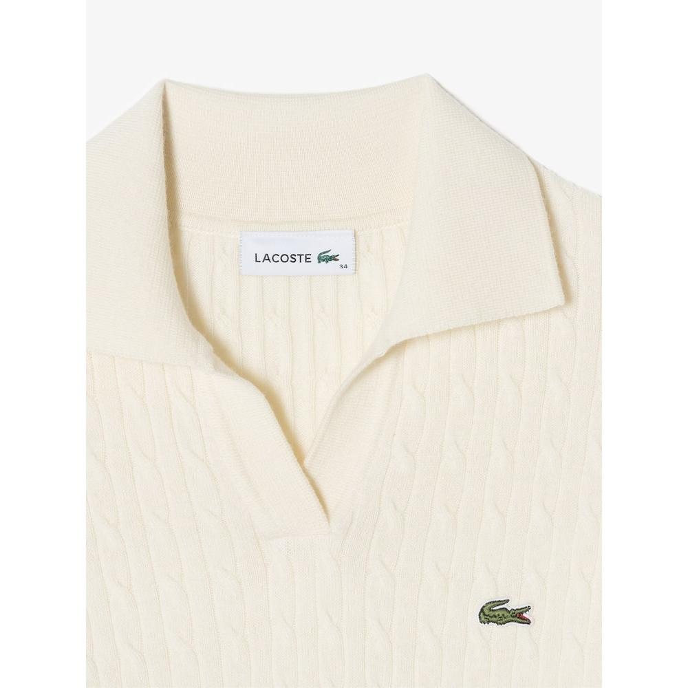 LacoSte Women S Cable Open Collar Sweater Af197e 54n Xfj q2nAf197e 54nXfj