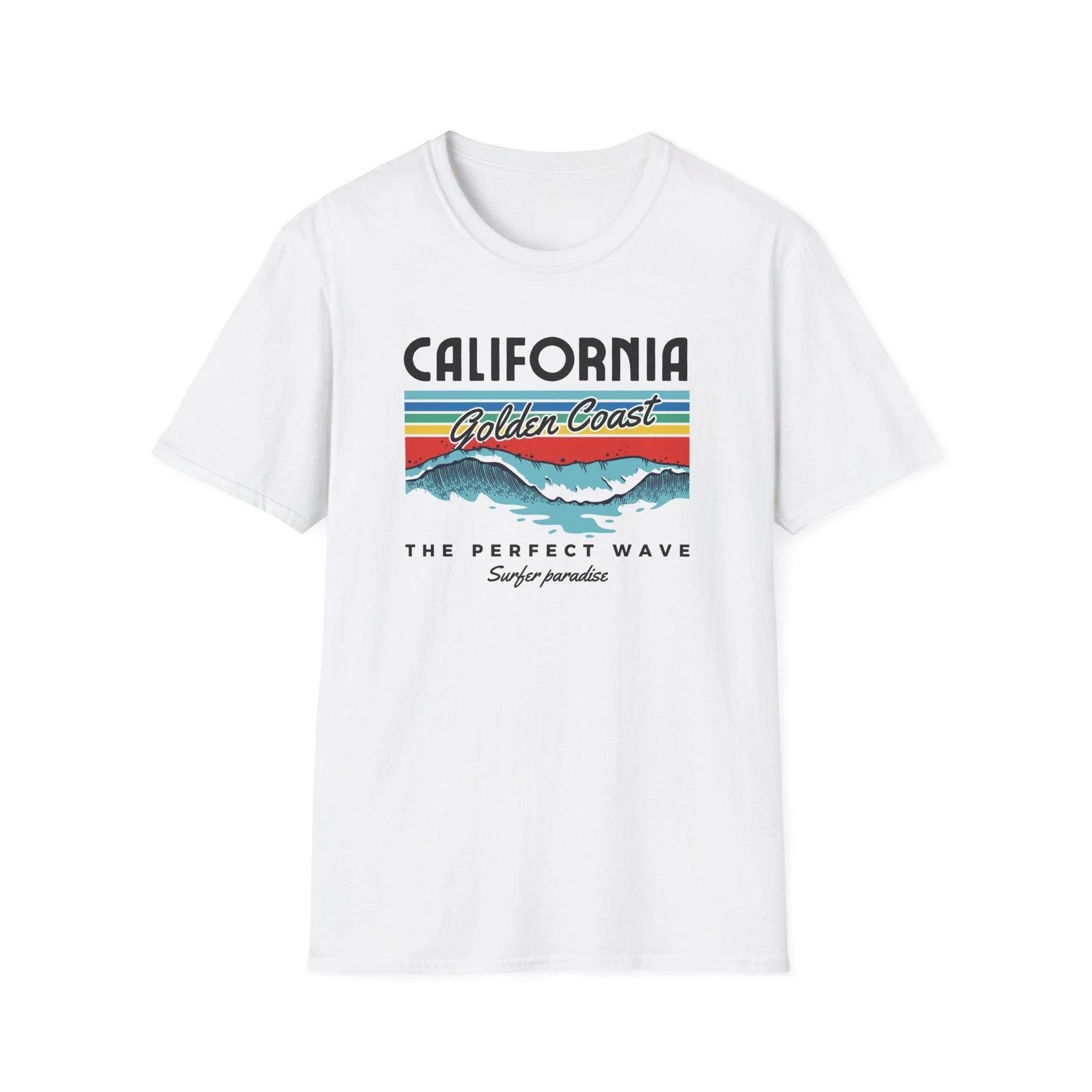 California Golden Coast Unisex Softstyle T-Shirt | Beach Vibes, Summer, surfer S