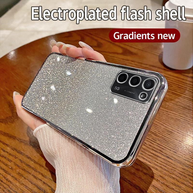 Fashion Bling Glitter Colorful Phone Case For OPPO A54 A54S A55 A57 A58 A58X A59 Shockproof Soft Plating Protection Cover Funda
