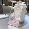 Floral Rabbit Transparent Soft Case for Apple iPhone 14/15/16/17 Pro/Pro Max