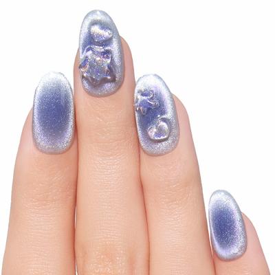 Dashing Diva Magic Press Star Hole Nails – Almond