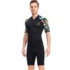 1.5mm Neoprene Shorty Mens Wetsuit UV-proof Front Zip Lycra Short Sleeves Diving Suit for Underwater Snorkeling Swimming Surfing